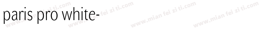 paris pro white字体转换